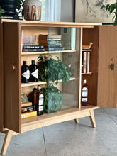 Load image into Gallery viewer, Oak Display / Drinks Cabinet