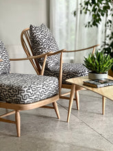 Load image into Gallery viewer, Pair Lubis Spindle Back Arm Chairs