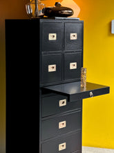 Load image into Gallery viewer, Tall Campaign-Style Chest of Drawers