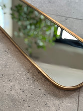 Load image into Gallery viewer, Medium Solid Brass Framed Vintage Mirror