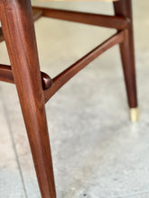 Load image into Gallery viewer, Mid-Century Two-Tier Coffee Table with Rattan Magazine Shelf