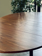 Load image into Gallery viewer, Round Mid-Century Extendable Dining Table