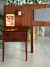 Load image into Gallery viewer, Retro Queen Bed Headboard with Attached Pedestals