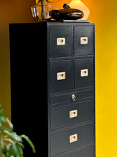 Load image into Gallery viewer, Tall Campaign-Style Chest of Drawers