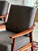 Load image into Gallery viewer, Pair Mahogany Framed Armchairs