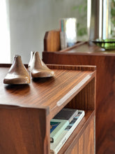 Load image into Gallery viewer, A Pair of Bedside Pedestals | Built-in Magazine or Book Holder