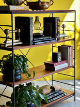 Load image into Gallery viewer, Retro Steel & Wood Bookshelf