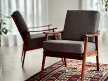 Load image into Gallery viewer, Pair Mahogany Framed Armchairs