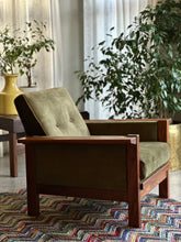 Load image into Gallery viewer, Pair of "Lubis" Armchairs in Olive Green