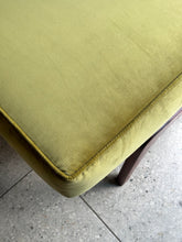 Load image into Gallery viewer, Mid-Century Sleeper Couch in Lime Green Velvet