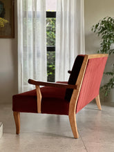 Load image into Gallery viewer, Vintage, Oak Framed Couch