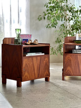 Load image into Gallery viewer, A Pair of Bedside Pedestals | Built-in Magazine or Book Holder