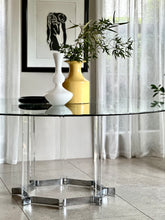 Load image into Gallery viewer, Lucite and Chrome Dining Table