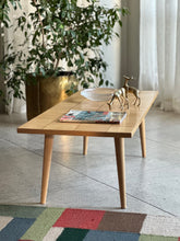 Load image into Gallery viewer, Blonde-Wood Inlaid Mid-Century Coffee Table