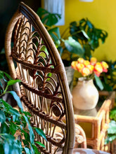 Load image into Gallery viewer, Vintage Cane & Rattan Peacock Chair