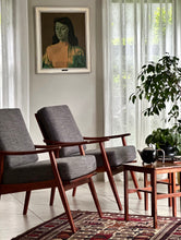 Load image into Gallery viewer, Pair Mahogany Framed Armchairs