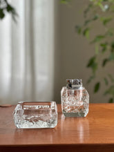 Load image into Gallery viewer, Clear Crystal Ashtray & Lighter Duo