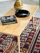 Load image into Gallery viewer, Blonde-Wood Inlaid Mid-Century Coffee Table