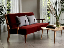 Load image into Gallery viewer, Vintage, Oak Framed Couch