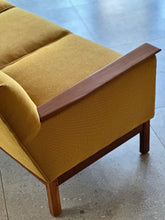 Load image into Gallery viewer, "Sunshine Mustard" Four Seater Vintage Couch