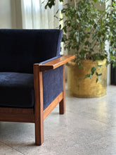 Load image into Gallery viewer, Pair of Lubis Armchairs in Midnight Navy