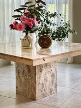 Load image into Gallery viewer, Travertine Square Dining Table