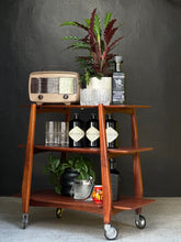 Load image into Gallery viewer, Sapele Mahogany Three-Tier Trolley