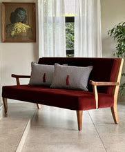 Load image into Gallery viewer, Vintage, Oak Framed Couch