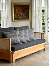 Load image into Gallery viewer, Vintage Beechwood Sleeper Couch