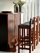 Load image into Gallery viewer, Vintage Bar Counter with Three Stools