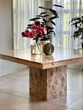 Load image into Gallery viewer, Travertine Square Dining Table