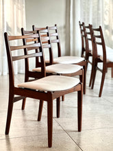 Load image into Gallery viewer, Set of 6 Mid-Century Imbuia Dining Chairs