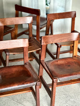 Load image into Gallery viewer, Set of 6 Kiaat Dining Chairs by DS Vorster & Co (4 with Leather)
