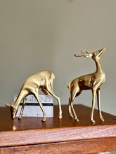 Load image into Gallery viewer, Vintage Pair of Solid Brass Deer