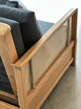 Load image into Gallery viewer, Vintage Beechwood Sleeper Couch