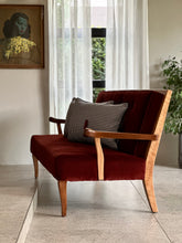 Load image into Gallery viewer, Vintage, Oak Framed Couch