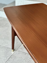 Load image into Gallery viewer, Mid-Century Two-Tier Coffee Table with Rattan Magazine Shelf