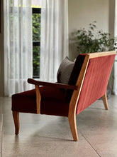 Load image into Gallery viewer, Vintage, Oak Framed Couch