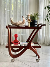 Load image into Gallery viewer, Sculpural Mid-Century Drinks Trolley