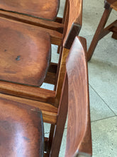Load image into Gallery viewer, Set of 6 Kiaat Dining Chairs by DS Vorster & Co (4 with Leather)