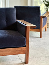Load image into Gallery viewer, Pair of Lubis Armchairs in Midnight Navy