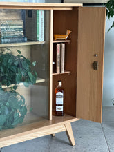 Load image into Gallery viewer, Oak Display / Drinks Cabinet