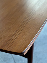 Load image into Gallery viewer, Mid-Century Two-Tier Coffee Table with Rattan Magazine Shelf