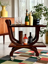 Load image into Gallery viewer, Vintage Two-Tier Drinks Trolley