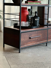Load image into Gallery viewer, Media / Wall Unit / Room Divider in Solid Imbuia & Steel