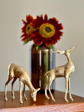 Load image into Gallery viewer, Vintage Pair of Solid Brass Deer