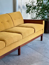 Load image into Gallery viewer, "Sunshine Mustard" Four Seater Vintage Couch