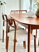 Load image into Gallery viewer, Danish Dining set | Oval Extendable Table & 6 Chairs