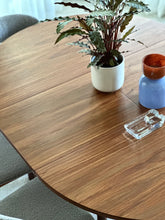Load image into Gallery viewer, Round Mid-Century Extendable Dining Table