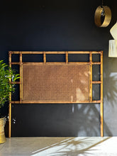 Load image into Gallery viewer, Bamboo & Rattan Double Bed Headboard